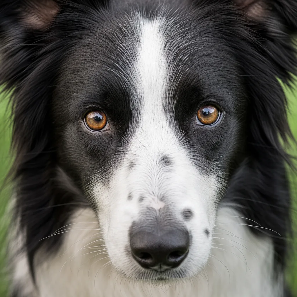Zbliżenie na hipnotyzujące spojrzenie Border Collie